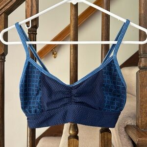 Blue sports bra